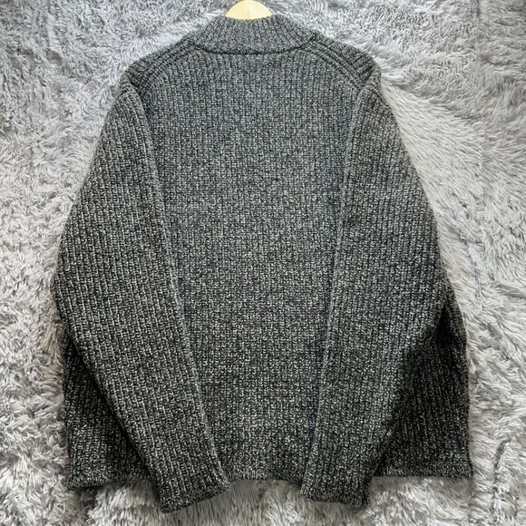 True Measure by JL Powell Sweater Mens 2XL Gray Wool Mock Neck Granola Heavy Y2K - Picture 2 of 14